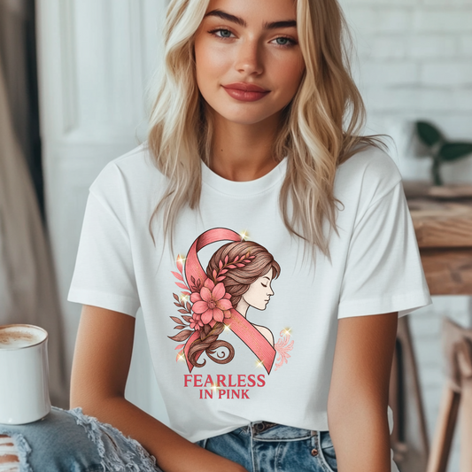 Fearless In Pink Breast Cancer Awareness T-Shirt